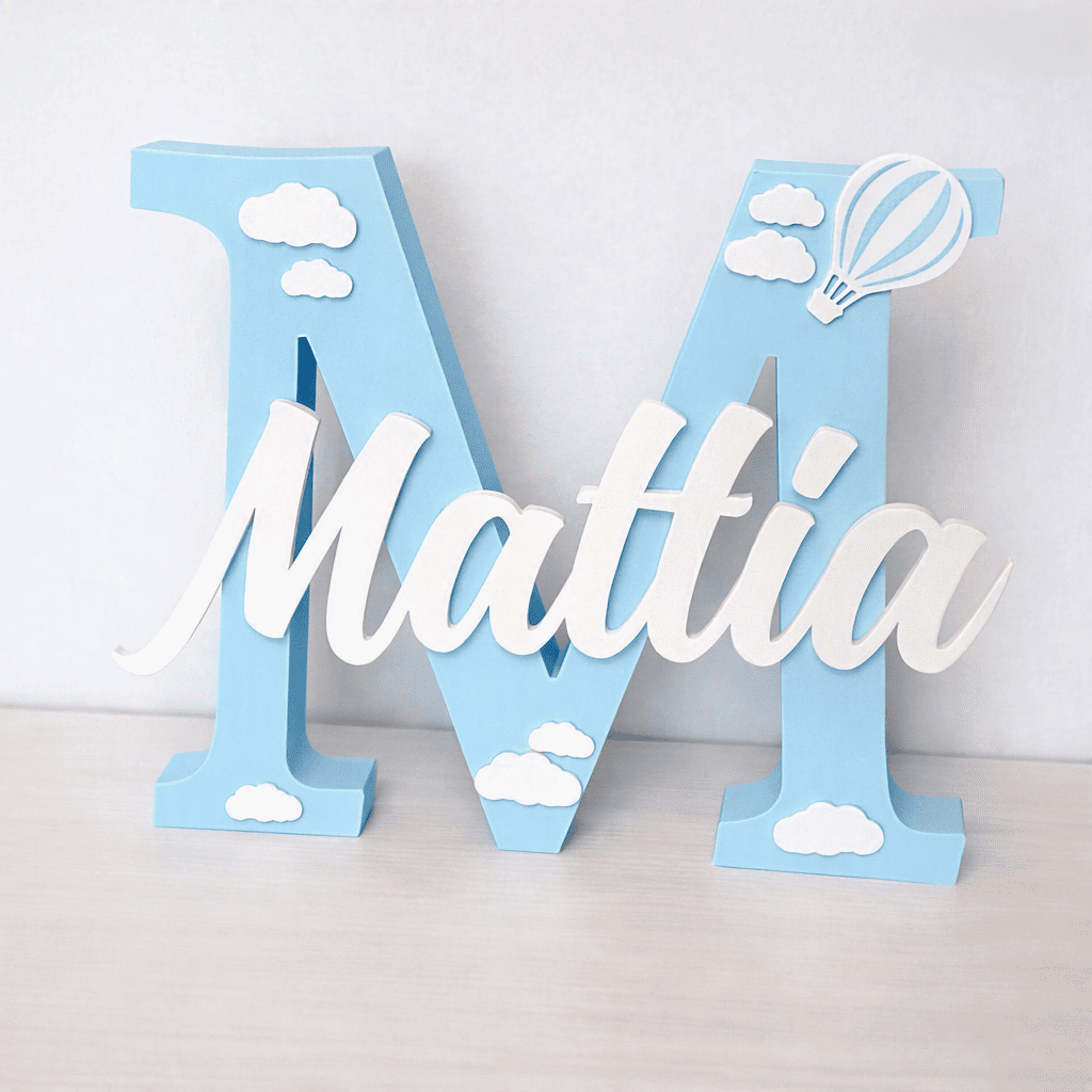 Lettera 3D creativa con Nome Personalizzato
